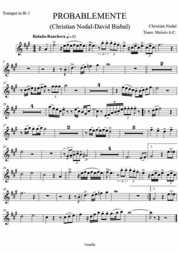 La imagen puede contener una previsualizacion de una partitura